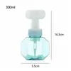 Dispensador de sabão líquido 300 ml Bomba de espuma de espuma de flor de flor em garrafa vazia Gel de chuveiro transparente de plástico