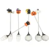 Colheres de colheres de sobremesa colher bolo de aço inoxidável halloween hallowen bobs de metal de talheres multiuso abóbora