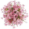 Decorative Flowers Colorfast Simulation Orchid Long Lasting Po Props Pretty Indoor Home Decor Babysbreath Flower Bouquet