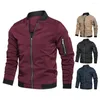 Men's Jackets veelzijdige jas Stijlvolle herfstkraagjas met geribbelde manchetten ritssluiting Placket Outdarse Business voor streetwear