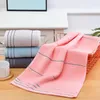 Handdoek katoenen badset voor badkamer gezicht handdoeken Pink Pink Licht Blauw Washandje Travel Sport 3 stks/set