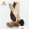 Human Hair Weaves 2 Bundles Remy Hand Tie Weft Weave High Quality Humanhair Extension Wholesale Color Customizable Drop Delivery Produ Dhmsl