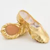 Chaussures de danse Éclatant National Girl Souleins Souleins Pu Performance Silver Gold Soft Ballet Belly Yoga