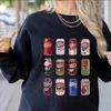 Женские толстовки толстовок DR Pepper Whotshirt Y2K Винтажная повседневная экипаж Печата Панк Панк График с длинным рукавом женская одежда для женской одежды предлагает новый 2024 240413