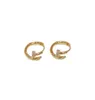 2022TREND FASHION WOMAN EARRINGS DIAMOND GOLDメッキUNCLOU HOOP VINTAGE LUXURY DESIGN JEWELRYアクセサリーギフト女性2076945