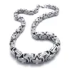 20 40 inches Top Selling 8mm wide silver byzantine chain stainless steel Jewelry Mens necklace Pick lenght ship9742134