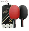 Tênis de mesa Raquets Huieson 3 estrelas Bat Pure Rackets Definir Pong Paddle com Case Balls Tenis Raquete FLCS Power1069380