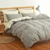 Bettwäschessätze Set reines Baumwollfarbe A/B doppelseitige Muster Cartoon Einfachheit Bettlaken Quilt Abdeckung Kissenbezug 4pcs