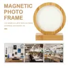 Frames Bamboo Po Frame Table Creative Desktop Decoration Booth Prop Simple Fashion Magnet Baby Rustic Home