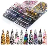 204 cm 10pcsset Leopard Nagelfolie Set Papier Klarflocken Folien Transfer Aufkleber Aufkleber Aufkleber Nagelkunst DIY Design Dekorationen8763083