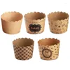 Moldes para hornear 50 piezas Kraft Paper Muffin Cupcake Cup Copa de molde de pastel a prueba de aceite herramienta de cocina de cocina desechable