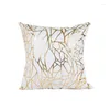 Patrón de árbol de almohada Cubierta de cama de silla dorada blanca 45 45 cm sin estampado interno Cuscini decorativi cubiertas decorativas x18