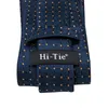 Bow Ties Business Tie pour hommes Silk Blue Dots Coldie Set Set Plaid Couffe Links Wedding 150cm Hi-Tie SN-3529 Drop