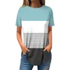 Women's T Shirts Fashion Sweatshirt Color Block Print Long Sleeve Daily Weekend Basic Crew Neck Regular Fit Painting Tops Pullover