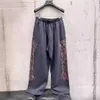 Yüksek Kaliteli Tasarımcı Giyim Edition Paris Flame Graffiti Baskılı Erkek Kadın Tarzı Sıhhi Pantolon