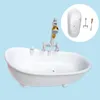 Decorative Figurines Fine Workmanship Lightweight Parent-children Interaction Doll House Bath Tub Dollhouse Shower For 1/6 Dolls