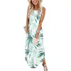 Abiti casual Donne Donne Beach Abito Docket Magari sciolti Maxi Sleeveless Sleeveless per la lunghezza del ginocchio