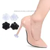 Floral Latin Dance Heel Protector Cover High Heel Slim Anti Slip Drable Mute Protector Heel Cover för Womens Shoes Accesories 240401