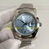 27 Stil Otantik Resim Kutu Erkek İzle Erkekler 40mm 228236 Tarih Platin Mavi Roman Dial Pürüzsüz Çerçeve 904L Çelik Bilezik 228235 Gül Altın Otomatik Saatler