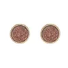 Stud Neu einfacher druzy Steinohrringe für Damen runde Harz Gold Frauen Mode Schmuck in Bk Epacket Drop Lieferung DHZN0