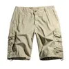 Erkek Şort Erkek Gri/Yeşil Günlük Plaj Çok yönlü kargo kısa çok cep gevşek Avrupa tarzı pantolon açık 2024