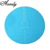 Baking Moulds Amoliy Silicone Mat Round Shape Non Stick Rolling Dough Pad Kneading Pastry Sheet Cake Kitchen Cooking Tool