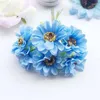 Decorative Flowers 60pcs 4cm Silk Fabric Chrysanthemum Artificial Daisy Flower Bouquets For Garland Hair Corsage Wedding Scrapbooking