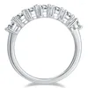 Clusterringen 2024 S925 Sterling Silver D Color Pear Cut Moissanite Ring Trendy For Women Wedding Engagement Promise Promise Brand Gifts