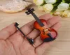 Nuova versione di alta qualità per il violino Mini Violin Conflagato con supporto per strumenti musicali in legno Miniatura Ornamenti decorativi MO6251368
