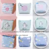 Sacs de rangement Animaux mignons Pu Femmes Coin Carte Key Holder Small Girl Cosmetic Sanitar Sanity Tapkin Pad Pouchiateur