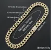 Цепи 15 мм Icedmiami Cubanlink Diamond Chain Collece 14k белого золота, покрытого кубическими украшениями циркония 7inch-24-дюймовый подарки 269h Delive Dhrpl