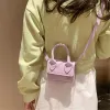 Manico di lusso mini borsa, borsa a tracota, borsetta, borsa a tracolla, borsetta del marchio, designer femminile e femminile, spalla piccola, borsa rossa per la bocca femminile