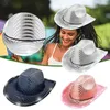 Berets led gloeiende lovertjes cowboy caps vrouwen mannen kerstprops Halloween hoeden jurk kostuum pailletten cowgirl play feest western d0m6