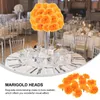 Fleurs décoratives 50 PCS Décorations de mariage artificielles Marigold simple fleur de bricolage Garland faisant de fausses fournitures de fête