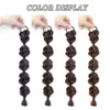 LM Synthetic Bubble Twist Ponytail High Elastic Woman Hair Side Natural Lantern Braid Black Hous Tail Hairpiece