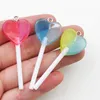 Charms 6 / 10pcs Résine colorée Imitation alimentaire Lollipop pour bricolage Bijoux fait à la main