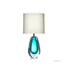 Table Lamps Modern Blue Glass Cloth E27 Desk Lamp Aegean Simple Living Room Bedroom Study Home Decoration Light Led Warm White Fixture Dhgvx