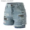 Frauen Jeans Damen Jeans Damen Jeans Shorts Größe 6 Denim Sexy Casual Fe Hole Bod Pocket Hosen Schweiß Ropa de Jer C240413