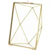 Frames moderne einfache Rechteck -Messing gerahmte Tabletop Wandglas PO -Rahmen in Vintage Gold Schwarz Farben 5 6 7 8 Zoll Bild Handgefertigt