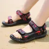 Sommerkinder Sandalen Jungen Mädchen Strandschuhe atmungsaktiv flach eva Leder Kinder im Freien 2841 240410