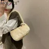 Shoulder Bags Retro Solid Color Underarm Bag Portable Women Plush Top-handle Pouch Party Purse Youth Ladies Simple Versatile