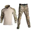 Pantalon Tactical Combat Uniform Outdoor Sports Paintball Hunting Costume Pantalon Pantalon Outdoor Airsoft War Games Training Apparel Suit