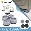 Banyo paspasları 4pcs Anti Titreşim Ayakları Padleri Kayıt Dışı Pad Mobilya Çamaşır Makinesi Destek Stand Aksesuarları için Gürültü düşürücü Kauçuk Mat