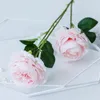 Flores decorativas 3 cabeças peonies decoração de rosa de seda artificial PEONY Bride Wedding Home Decoration Fake Faux Diyfestival Supplies