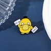 Broche de canard jaune Broche mignon films anime jeux épingles en émail dur collectionne la broche de bande dessinée sac à dos sac de sac de sac