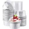 Moldes de cozimento Ramekins com tampas de alumínio Cupcake Liners Muffin Cups Titulares Caixas