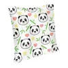 Pillow Soft Loverly Panda et Bamboo Throw Cover Home Decor Animal personnalisé 45x45 Pétroliente pour canapé