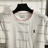 Fashion Embroidery Tees Luxury Short Sleeve T Shirt 2 Colors Crew Neck Cotton Tops Trendy Soft Breathable Shirts