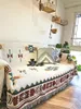 Couvre-chaise couverture de canapé serviette de style ethnique couverture complète Picnic Mat SUCRE Camping Tricoted Yarn siège