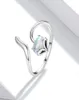 Nowa oryginalna biżuteria z kamieniami bocznymi Moonstone Fox Open Pierścień Specjalny niszowy styl kryształ klejnot s925 srebrny pierścień 81720257181059